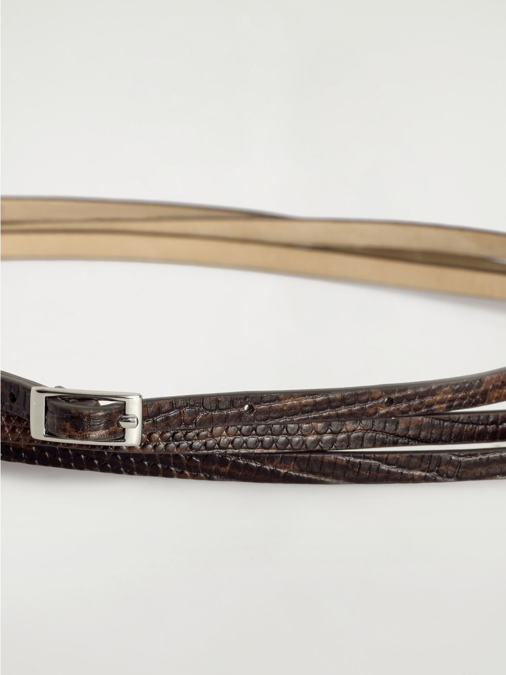 NWT (size M/L) COS SKINNY DOUBLE-WRAP LEATHER BELT - Picture 3 of 7
